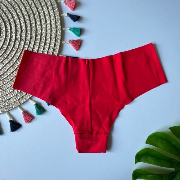 Victoria's Secret PINK No Show Cheekster Panty Red S NEW - Picture 4 of 4